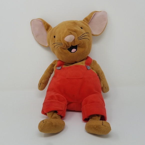 Vintage Y2K Retired If you Give a Mouse a Cookie Red Overall Jumpsuit Brown Mous - Picture 6 of 7